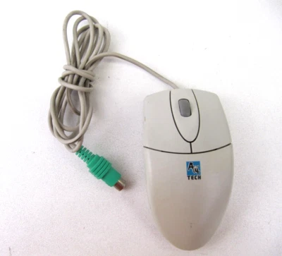 A4Tech Mouse Wired Corded PS/2 PS2 Scroll Wheel Trackball Beige SWW-23 Retro - Image 1 of 4