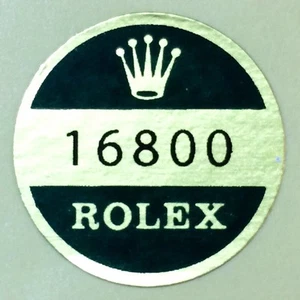ROLEX Submariner Fecha 16800 ESTUCHE TRASERO Pegatina Certificado Acero Años 1980 - Imagen 1 de 1