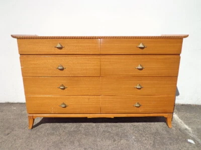 Cómoda antigua de Rway Art Deco cajonera alta muebles de madera mediados de siglo Foto 1 de 4