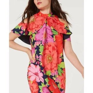 NUEVO SIN ETIQUETAS TRINA TURK Vestido Floral Volantes Hombro Frío Talla 6 - Imagen 1 de 7