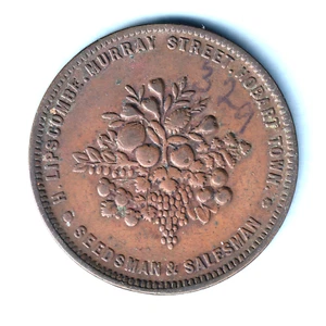 Australia Token.  Lipscombe 1d - Hobart Tasmania..  Seedsman - Bild 1 von 2