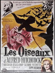 Die Vögel ORIGINAL Französisches Grande Filmplakat Alfred Hitchcock 1983RR - Bild 1 von 9