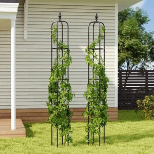 172CM Garden Obelisk Climbing Plant Support Frame Trellis Metal+ABS Supports - Picture 1 of 19
