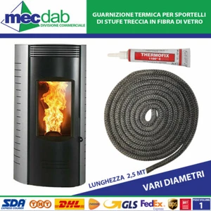 KIT Guarnizioni Con Silicone Alta Temperatura Per Stufa Pellet O Legna - Foto 1 di 5