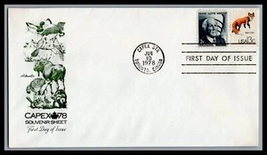 US FDC # 1757g 13c Wildlife CAPEX EXPO Artmaster Red Fox 1978, 9M727 - Picture 1 of 1