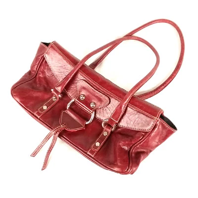 Bolso de mano Perlina italiano para mujer rojo cuero genuino correa para el hombro Italia  Foto 1 de 4