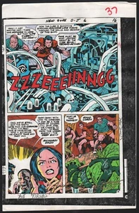 NEW GODS 6 1972 PG 15 COLOR PRODUCTION ART SIGNED JACK KIRBY ANTHONY TOLLIN COA - Picture 1 of 6