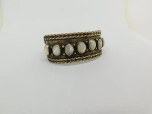 *PULSERA BRAZALETE VINTAGE DAMAS, PLATA ESTERLINA Y 7 PIEDRAS FREGONA #W397 - Imagen 1 de 7