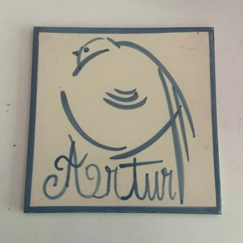 Portuguese Azulejos Tiles with Names "ARTUR" Cover