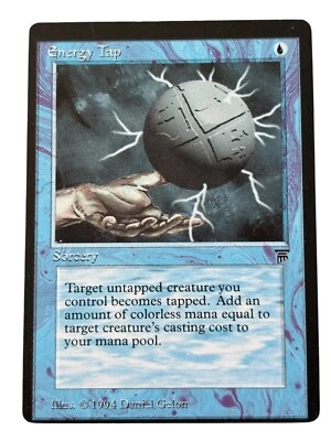 MTG MISCUT Energy Tap Legends Light Play LP Regular Vintage Old School Magic - Image 1 of 2