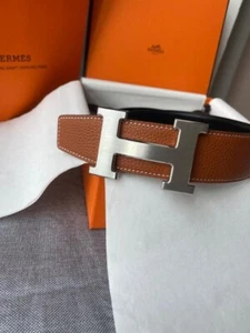 HERMÈS Brown Leather Belt Size 42"/105 - Picture 1 of 6
