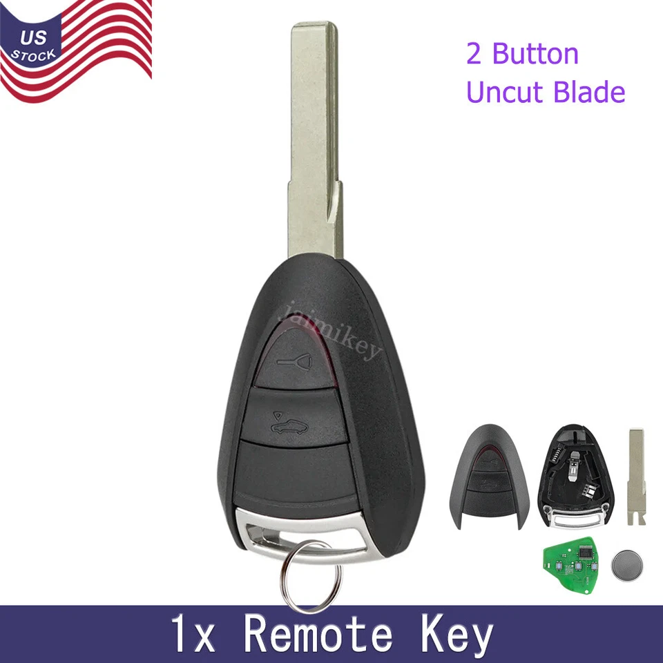 Mando a distancia inteligente 2 botones para Porsche Cayman S Boxster 911 997 2005-2012 Foto 1 de 4