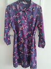 White Stuff Abstract Floral Belted 100% Modal Tunic. Size 12(38") Berry Mix