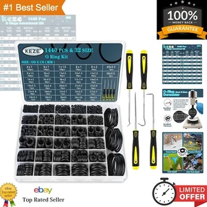 Rubber O Rings Assortment Kit - 32 Sizes for Faucet Plumbing & Automotive Repair - Picture 1 of 11