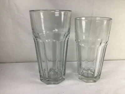 Juego de 2 vasos altos pesados AA19 vintage de pinta Libbey con borde Dura Tuff Foto 1 de 4