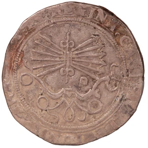 SPAIN FERDINAND & ISABELLA HAMMERED SILVER 4 REALES [Seville] (#3791) - Picture 1 of 2