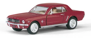 Modelo de coleccionista antiguo 1964 1/2 FORD Mustang rojo oscuro aprox. 1:36 KINSMART mercancía nueva - Imagen 1 de 4
