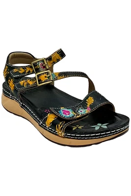 L'Artiste x Jane & Coco Leather Sandals Black - Image 1 of 3