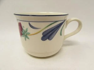 Poppies On Blue by Lenox Cup Chinastone, Red Flowers&Blue Leaves b383 - Picture 1 of 2