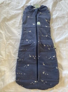 ERGOPOUCH BOYS SZ 00 3-6 Months SLEEPING BAG SWADDLE 2.5 TOG BLUE DUCKS - Picture 1 of 5