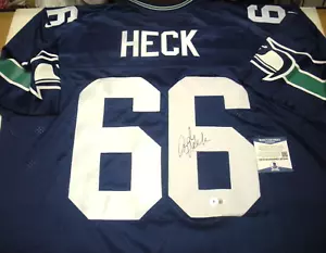 ANDY HECK SEATTLE SEAHAWKS BECKETT/COA SIGNED OFFICIAL LICENSED NIKE JERSEY - Picture 1 of 2