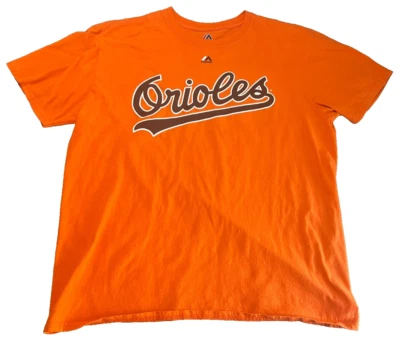 Camiseta Majestic Orange SS Talla XL Cal Ripken Jr. #8 Baltimore Orioles Foto 1 de 4
