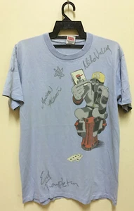 VINTAGE 80's 1990 POWELL PERALTA RAY BARBEE SKATEBOARD T-SHIRT SIGNED VALLELY - Picture 1 of 5