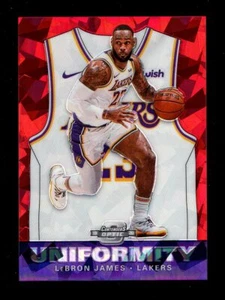 2019-20 OPTIC CONTENDERS UNIFORMITY RED ICE LeBRON JAMES LOS ANGELES LAKERS - Picture 1 of 2