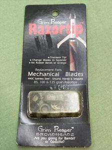 8 PK NEW GRIM REAPER RAZORTIP REPLACEMENT BROADHEAD BLADES 85 100 125 GR - Picture 1 of 3