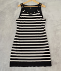 White House Black Market Dress Womens XL Beaded Striped Stretch Knit X-Large Sun