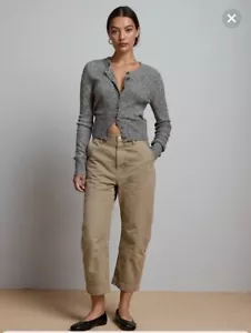 Neu American Eagle AE77 Premium Barrel Jeans Damen 12 taupe Bio-Baumwolle - Bild 1 von 19