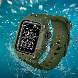 Wasserdichte Hülle mit Band für Apple Watch Series 6 5 4 SE 3 2 42/44mm IP68 - Bild 1 von 28
