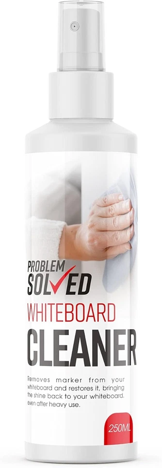 BRANDED Problem Solved - Whiteboard Cleaner Spray Dry Erase Liquid | Drywipe Boards for