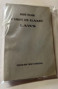 Rare Find! 1919-1920 Revision Maine Fish & Game Laws Vintage Handbook-Unmarked! - Picture 1 of 6