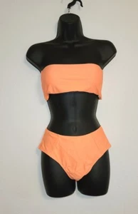 Women's Medium bright neon 2 piece Bandeau Bikini Set - Picture 1 of 4