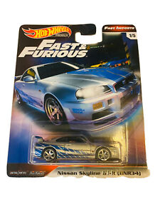 HOT WHEELS PREMIUM FAST AND FURIOUS IMPORTS NISSAN SKYLINE GTR R34 COMBINE POST