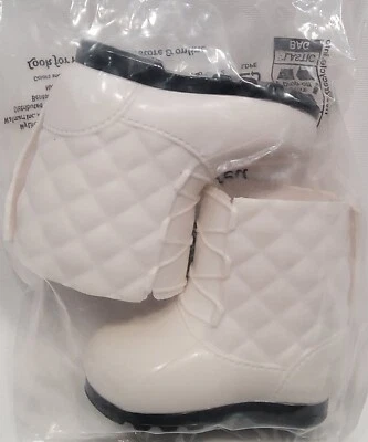 Botas de nieve acolchadas blancas My Life As zapatos para muñecas de 18" Foto 1 de 2