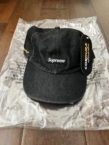 Supreme SS24 Cordura Denim Small Box 6 Panel Black One Size New IN HAND - Picture 1 of 7