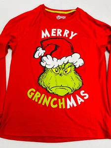 Merry Grichmas Red Long Sleeve Polyester Blend T-Shirt - S (34-36) - Picture 1 of 4
