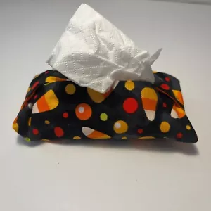 Porta fazzoletti tascabile fatto a mano caramelle mais e punti double face 5x3 nuovo - Foto 1 di 3