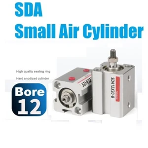 SDA12 Double Acting Cylinder Pneumatic Compact air Cylinder Bore 12mm 50mm Strok - Picture 1 of 63