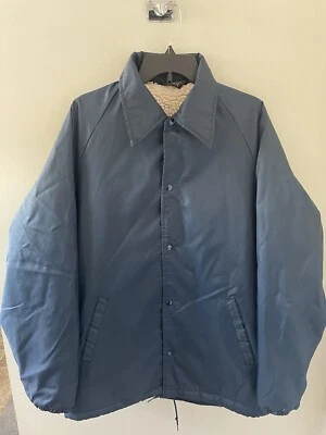 Винтажный 70-х J.C. Penney шерпа с подкладкой куртка размер большой высокий открытый ретро - Изображение 1 из 4