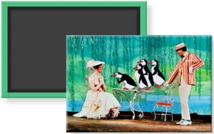 Imagen de película de Mary Poppins Disney pingüinos Burt Julie Andrews imán de nevera 2 x 3 - Imagen 1 de 3
