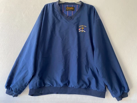 Forresters Windbreaker Jacket Mens XXL Blue Oak Hill Ryder Cup 1995 Vintage Cover