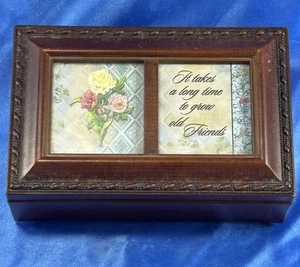 Sankyo Musical Jewelry Box PLAYS:   “That’s What Friends Are For” 6 x 4 x 2 Inch - Picture 1 of 10