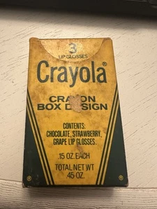 Vintage 1970's Avon "Crayola Crayon" Lip Gloss Set of 3 w/ Original Box - Picture 1 of 7