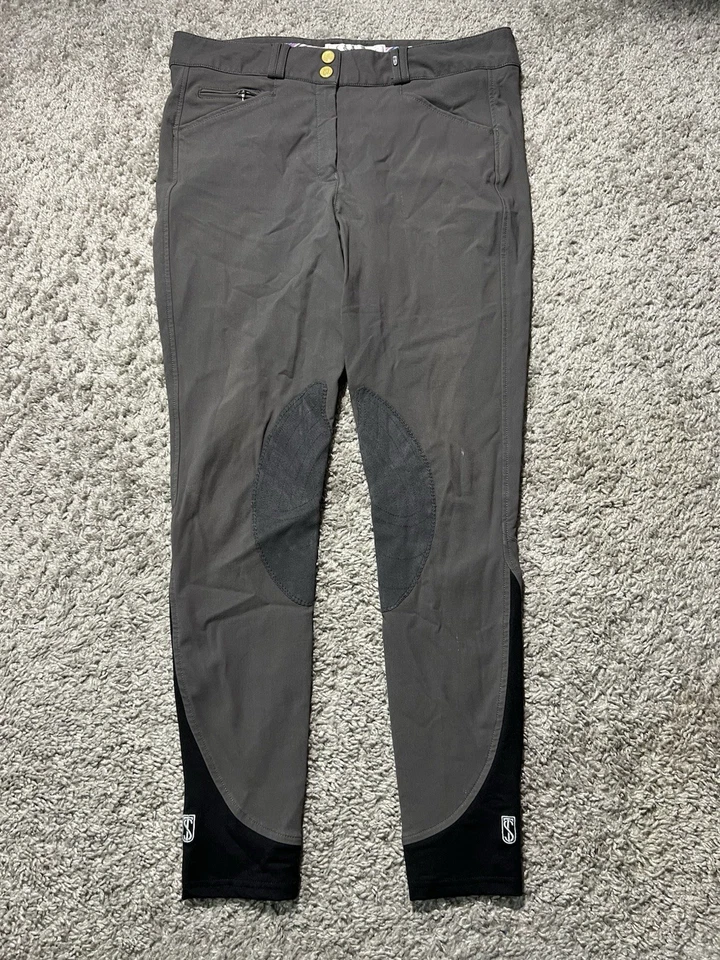 Tredstep Symphony Breeches Grey 32L 34x28 Pockets Stretch - Image 1 of 4