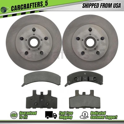 Комплект передних дисковых тормозных колодок роторов подходит для 92–99 Chevrolet C1500 Suburban 5,7 л - Изображение 1 из 4