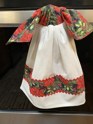 Toalla de té de cocina colgante con diseño único de corbata. Saco de flores. Navidad���� Foto 1 de 4