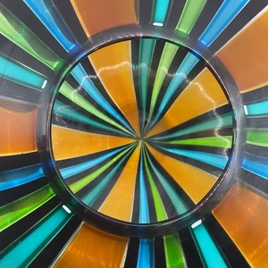 Salviati Venezianische Canne Glas mundgeblasene Vase Perlen groß italienisch RAR 2008 SGD - Bild 1 von 14